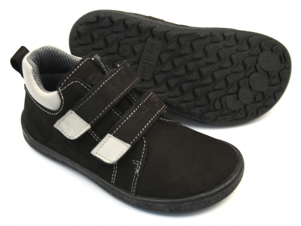 Chaussures montantes membrane Bareftex waterproof - EF Barefoot Spike Noir et Gris