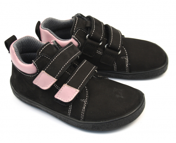 Chaussures montantes membrane Bareftex waterproof - EF Barefoot Bibi Noir et rose