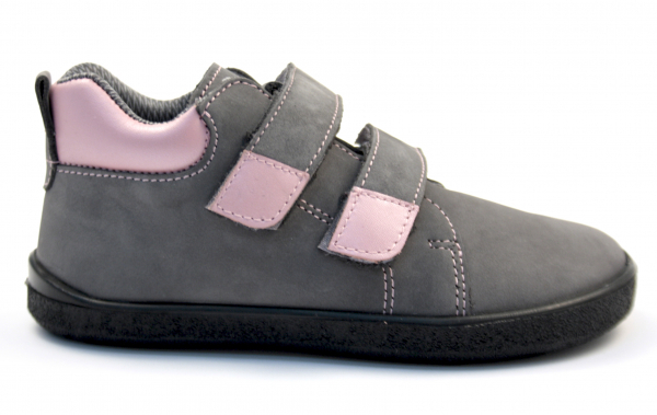 Chaussures montantes membrane Bareftex waterproof - EF Barefoot Bea Gris et rose