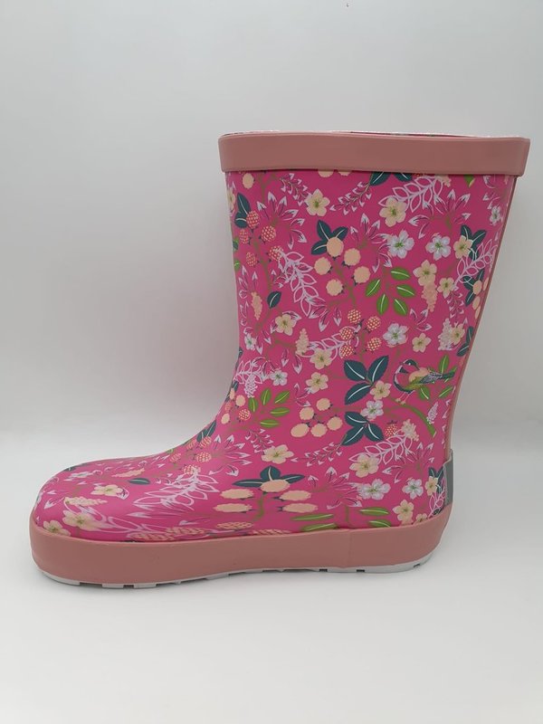 Bottes de pluie Wellie barefoot - Koel 4 Koel 4 Kids - Flowers Fuchsia