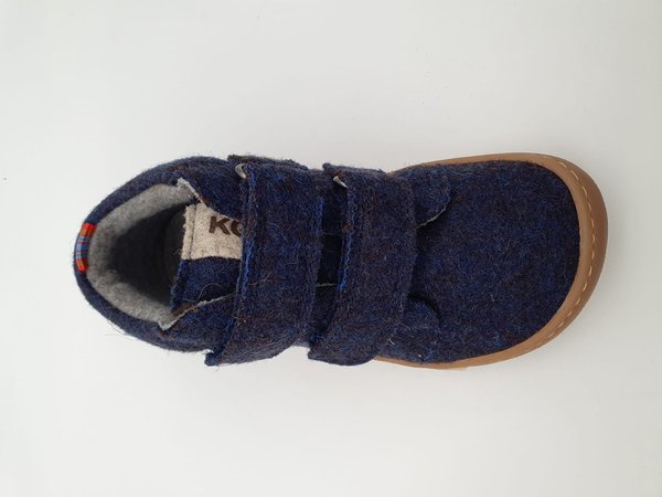 Bottines Koel barefoot mérinos hydrofuge, doublé laine - Don Blue Ebony